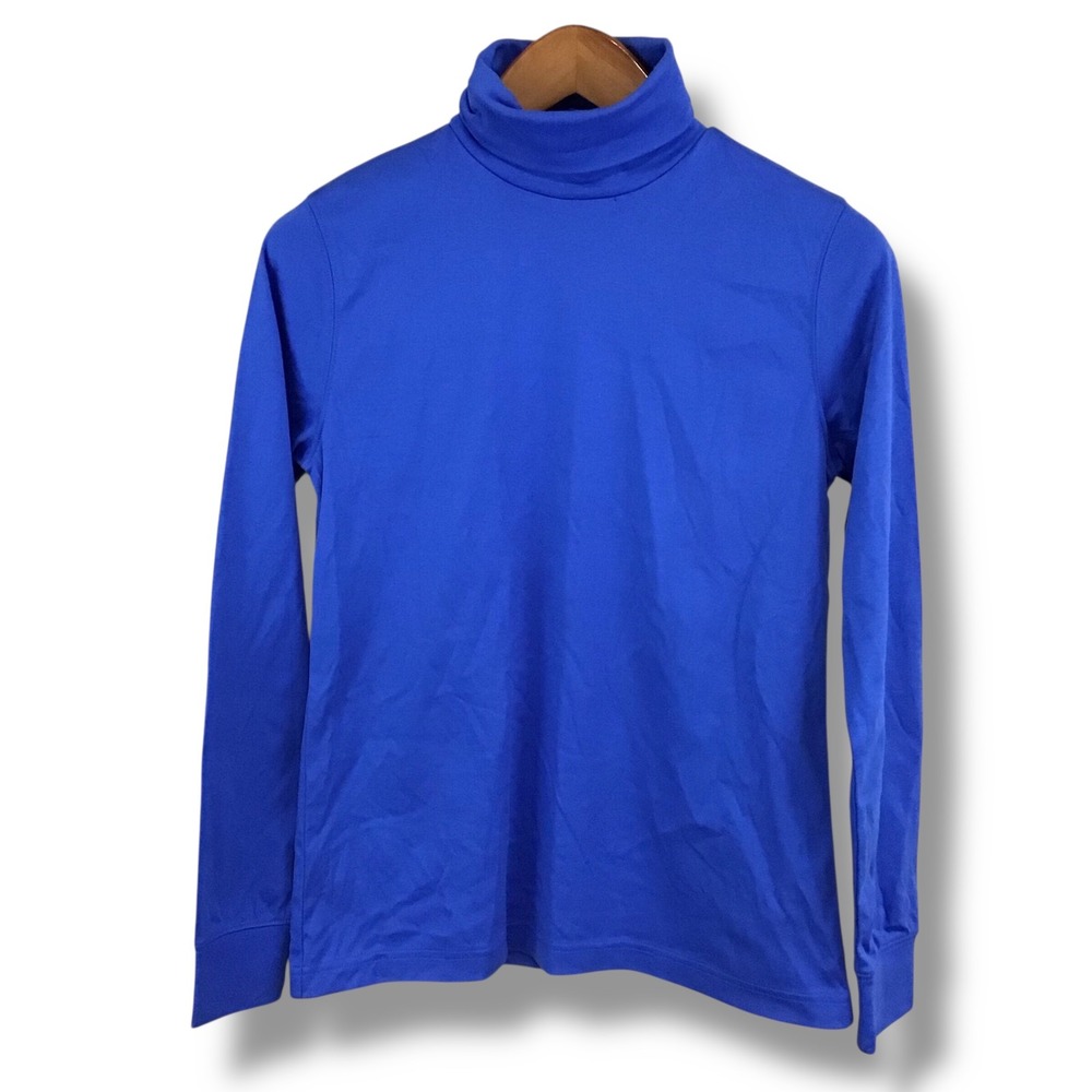 Lands End Blue Long Sleeve Turtleneck Top XS 2-4
